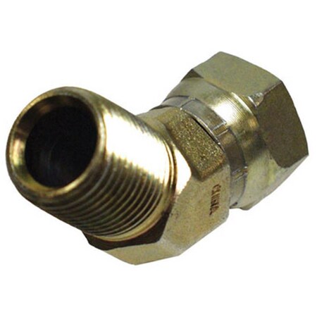 Apache 39005475 .37 in. Male Pipe x .37 in. Female Pipe- 45 Degrees Swivel- Hydraulic Adapter 157088